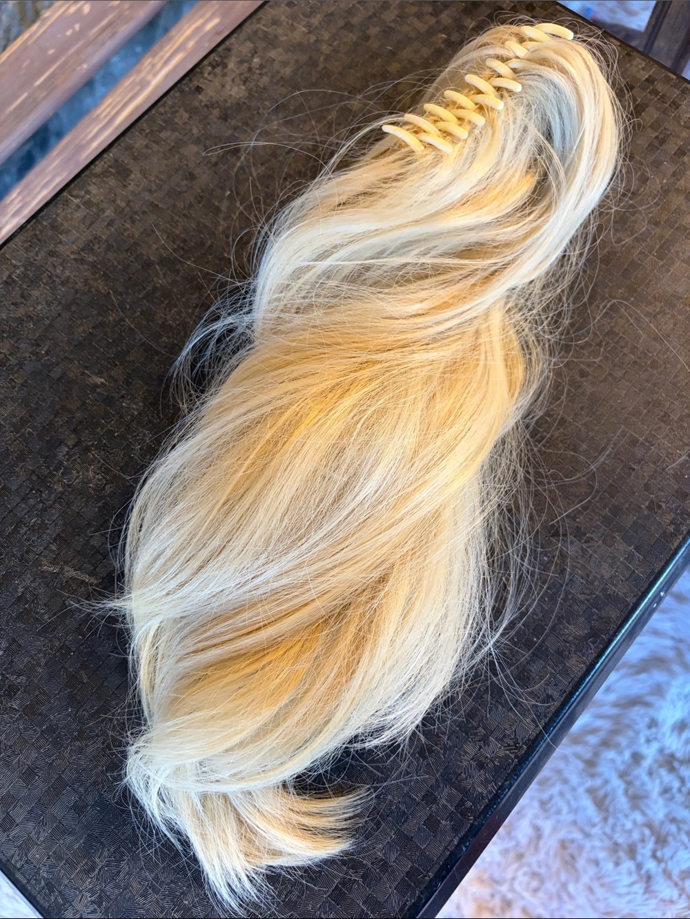 Blonde Clip-In Hair Extension - Natural Light Blonde